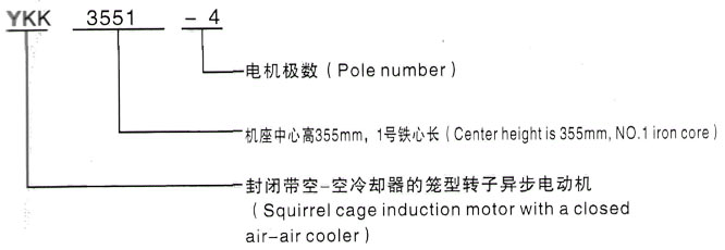 YKK系列(H355-1000)高压浦江三相异步电机西安泰富西玛电机型号说明